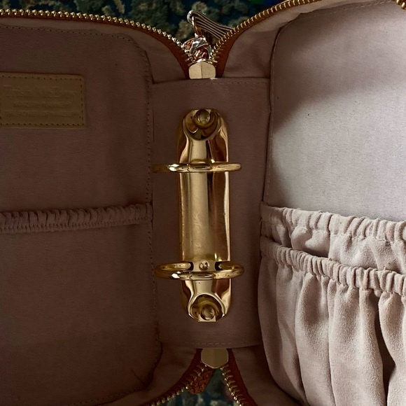 Trish Mc Evoy Makeup bag Zip Around Faux leather snakeskin brown - Picture 13 of 17